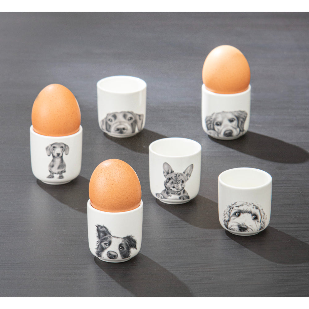 Ashdene Peeking Pups Golden Retriever Set of 2 Egg Cups