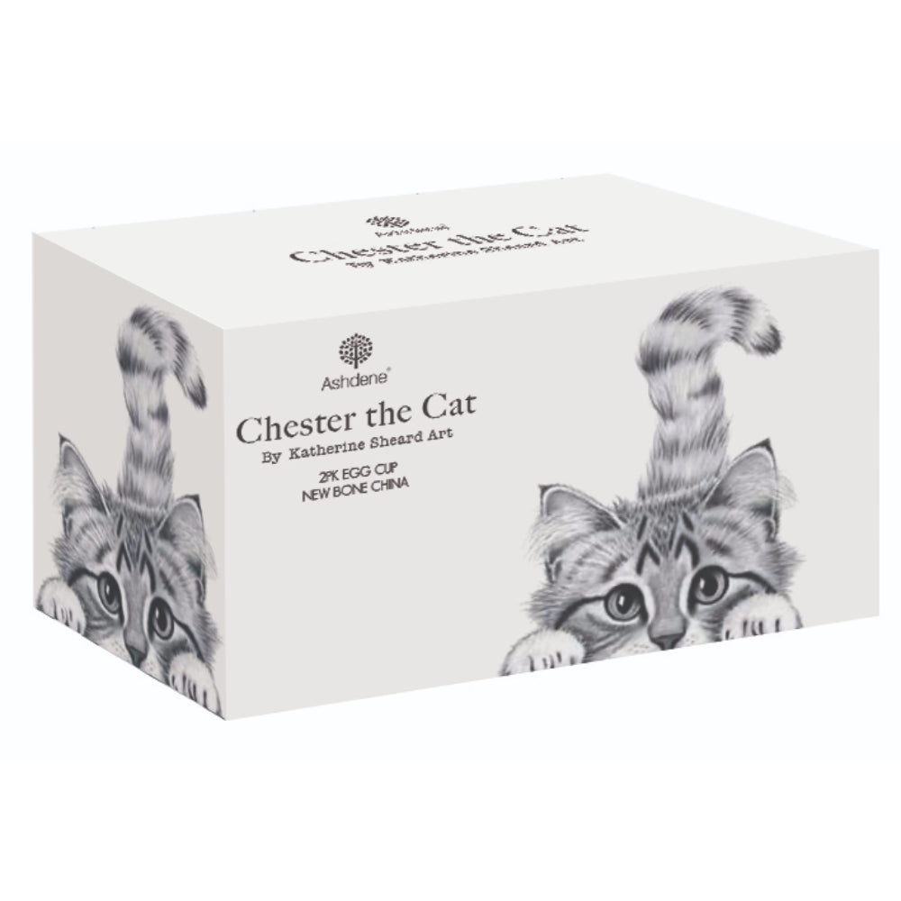 Ashdene Chester The Cat Set of 2 Egg Cups