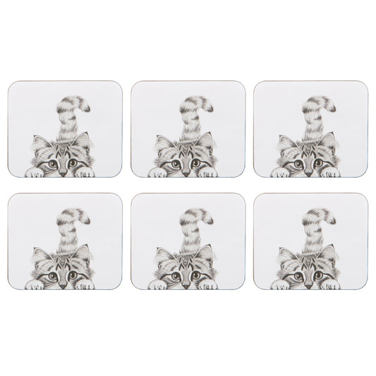 Ashdene Chester The Cat Set of 6 Coasters