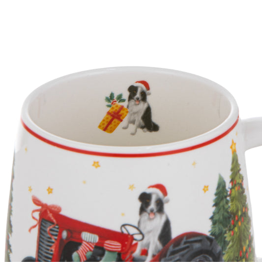 Ashdene Christmas At The Farm Tractor Driver Mug