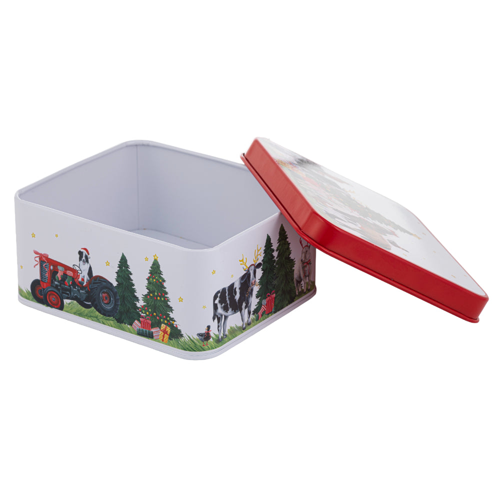Ashdene Christmas At The Farm Biscuit Tin