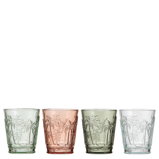 Ladelle Panama Palm Set Of 4 Tumblers
