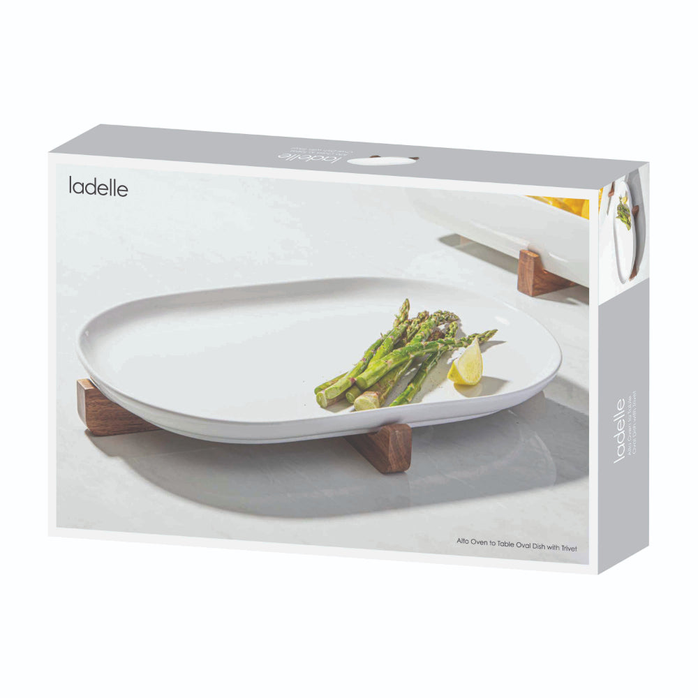 Ladelle Alto Oven To Table Oval Dish With Trivet