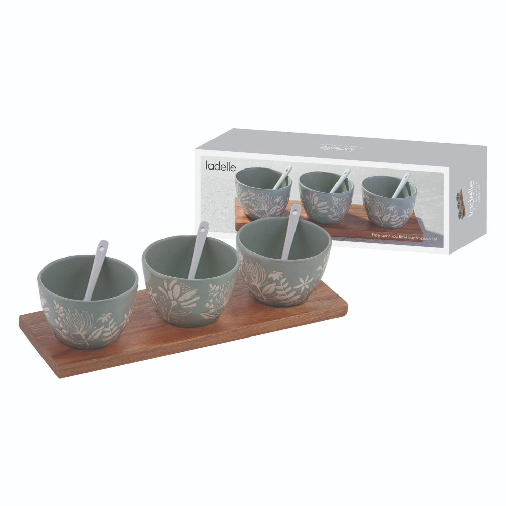 Ladelle Esperance Bowl Tray & Spoon Set