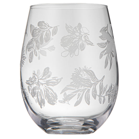 Ladelle Mossman Clear Etched Set Of 4 Tumblers