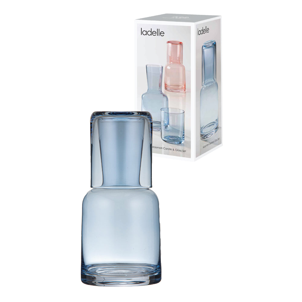 Ladelle Mossman Blue Carafe & Glass Set