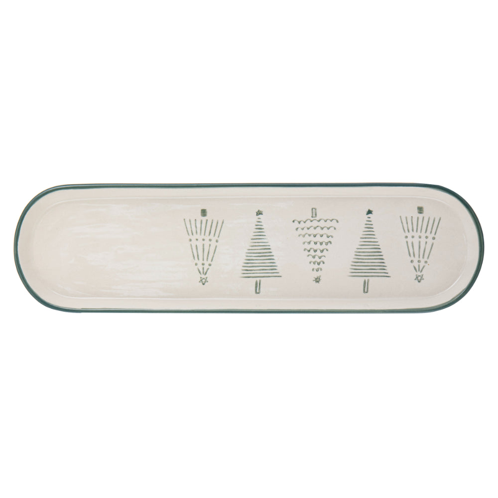 Ladelle Christmas Evergreen Plate With Bowl