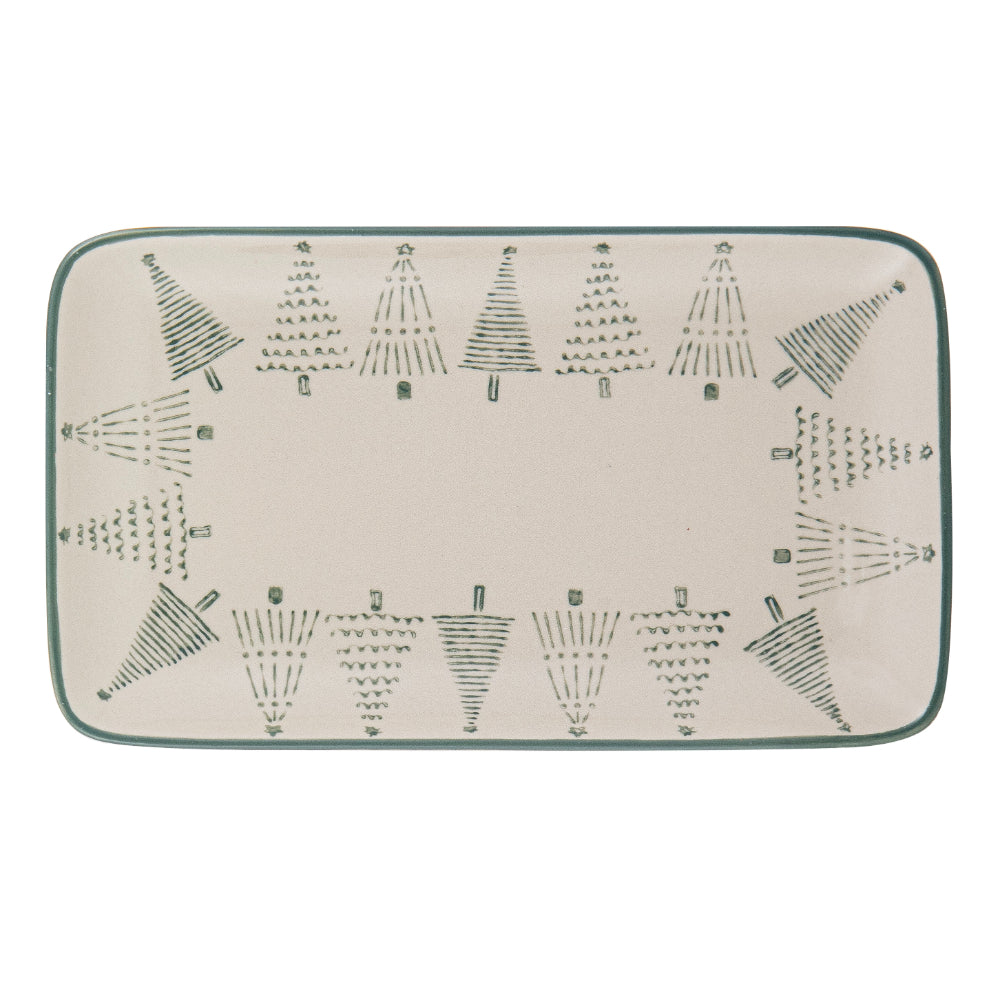 Ladelle Christmas Evergreen Rectangular Platter