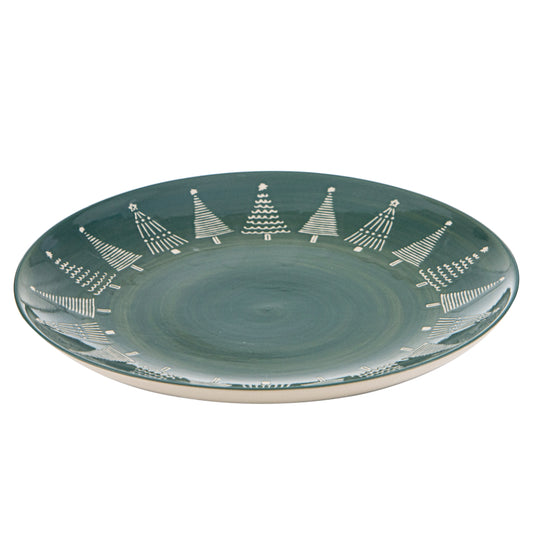 Ladelle Christmas Evergreen Round Platter