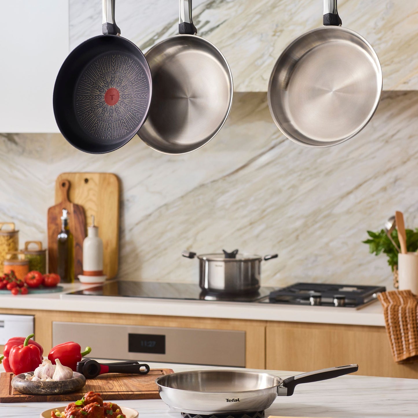 Tefal Emotion+ Induction Stainless Steel Frypan 24cm