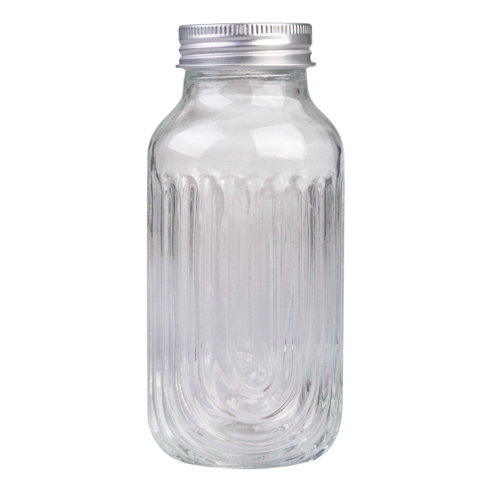 Melii Luxe Glass Fluted Juice Bottles Set of 6 250ml