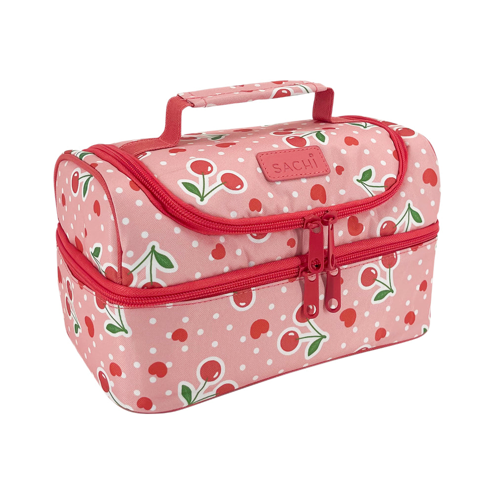 Sachi 'Style 235' Insulated Double Decker Lunch Bag Cherry Crush