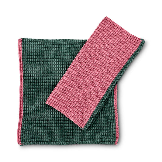 Salt & Pepper Knitted Washcloth 25x25cm Set of 2