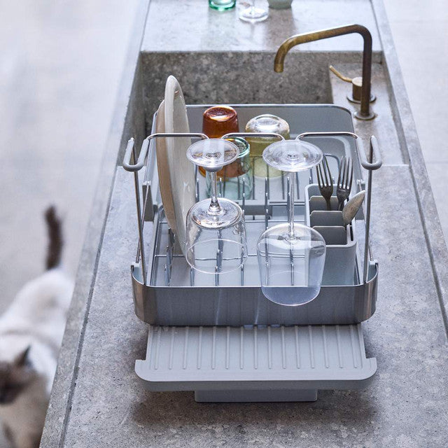 Joseph Joseph Extend Steel Plus Dish Rack With Wine Rack