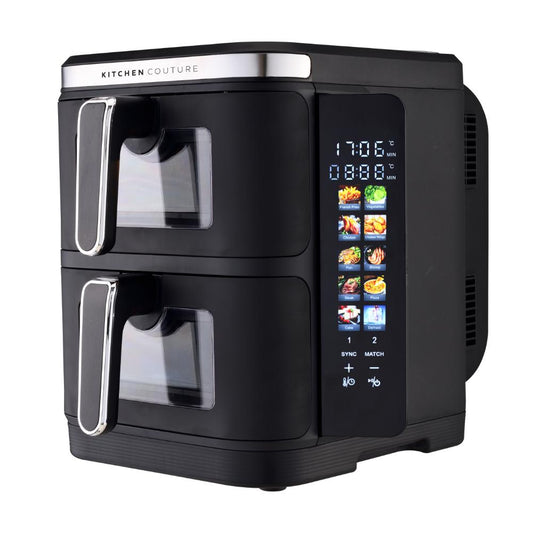 Kitchen Couture 11L Clear View Vertex Dual Drawer Air Fryer