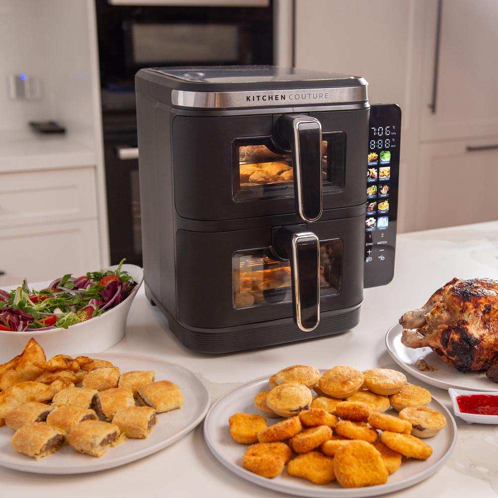 Kitchen Couture 11L Clear View Vertex Dual Drawer Air Fryer