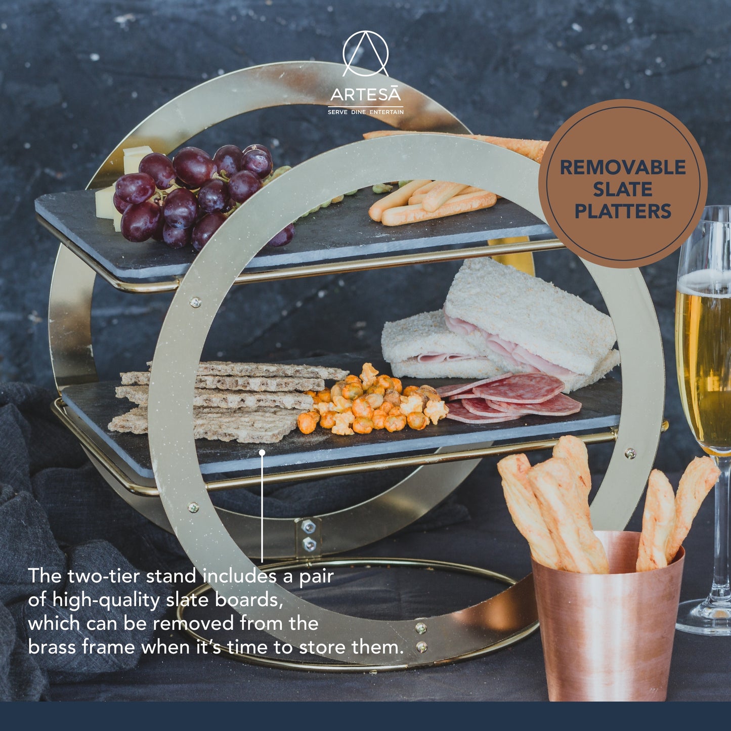 Artesa Wheel Serving Stand