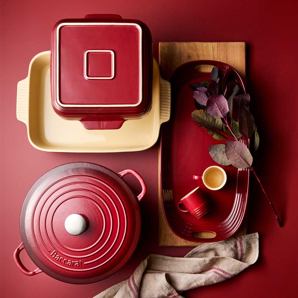 Cookware, Bakeware, and Servingware in Merlot Red - Robins Kitchen