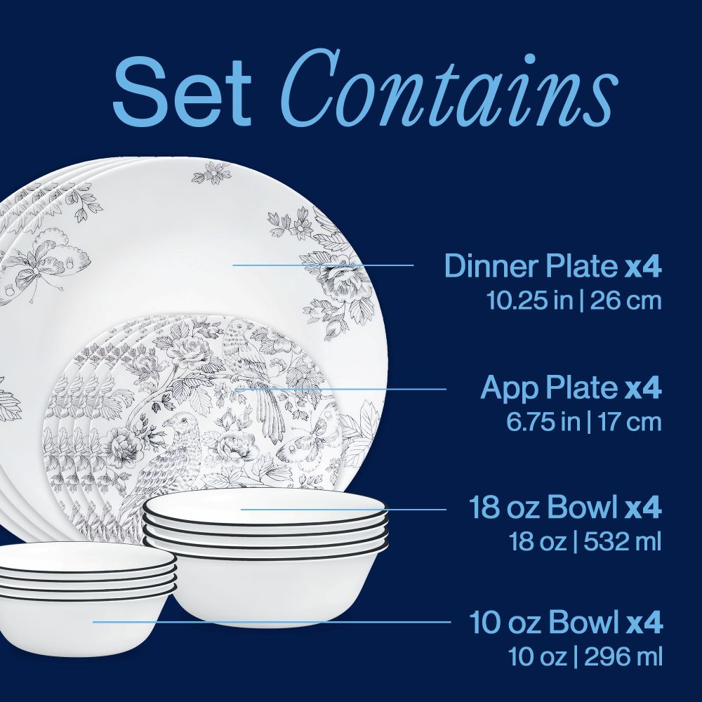 Corelle Francheska 16 Piece Dinner Set
