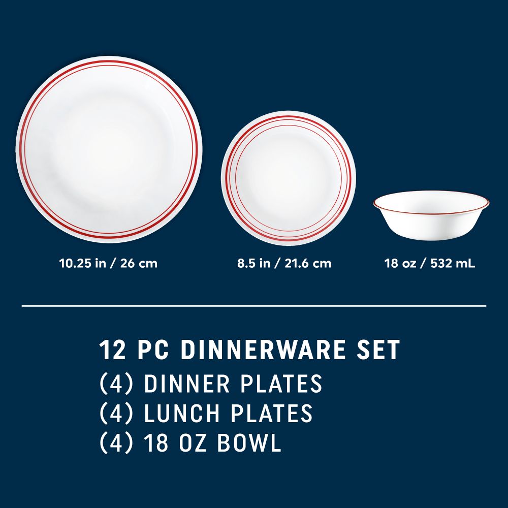 Corelle Logan 12 Piece Dinner Set