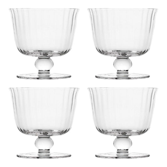 Ecology Classic Set of 4 Footed Bowls Fluted
