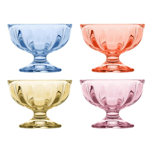 Porto Dessert Set of 4 Ice Cream Cups assorted colours