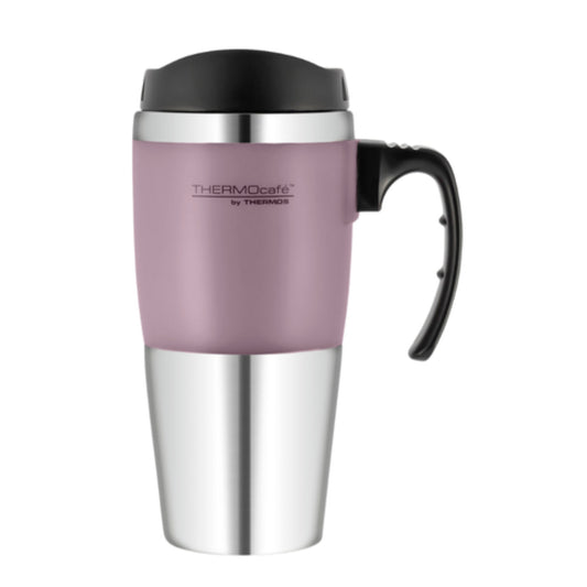 Thermos THERMOcafe Stainless Steel Double Wall Travel Mug Mauve 450ml