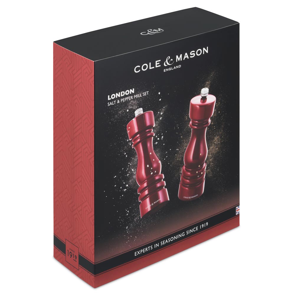 Cole & Mason London Salt & Pepper Mill Gift Set 180mm