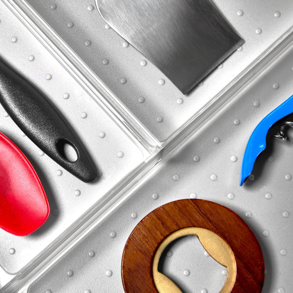 madesmart Clear Soft Grip Cutlery Tray