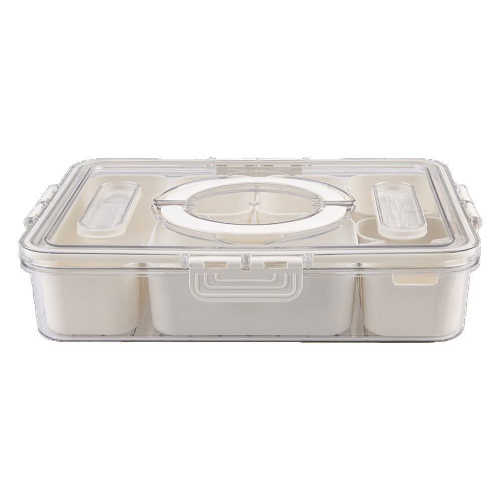 Alfresco Lane Rectangular 7 Compartment Grazing Box with Carry Handles