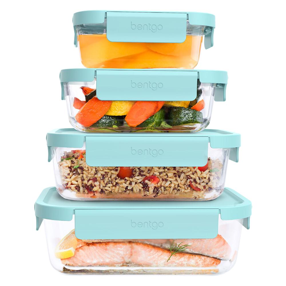 Bentgo 8 Piece Rectangle Glass Food Storage Set