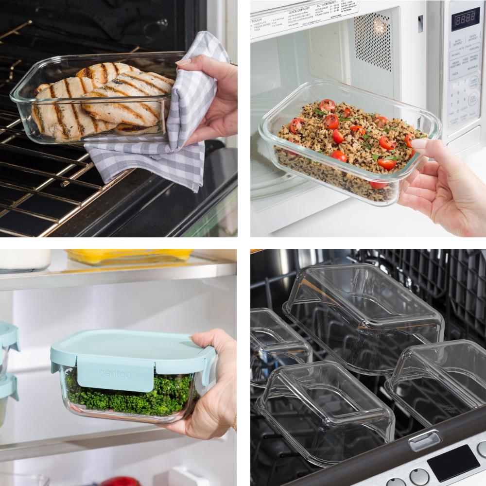 Bentgo 8 Piece Rectangle Glass Food Storage Set