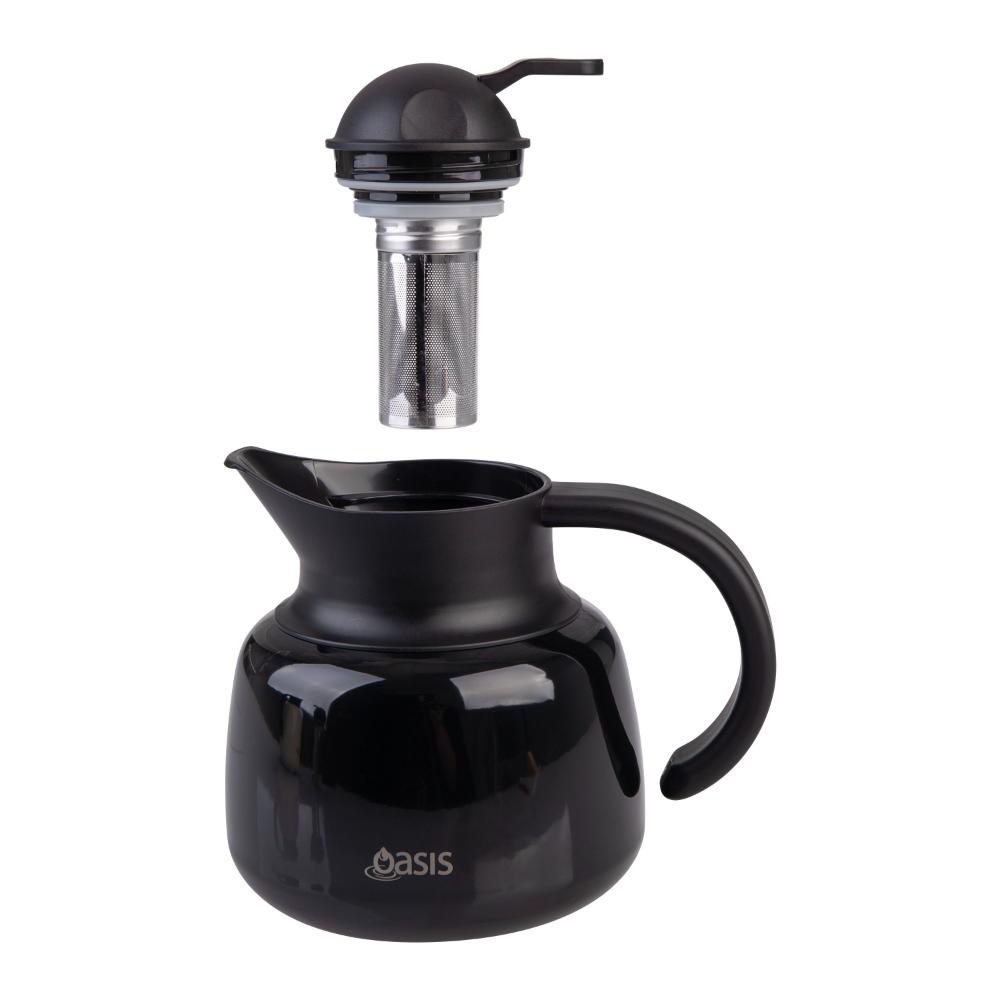 Oasis Stainless Steel Double Wall Insulated Teapot with Strainer 750ml