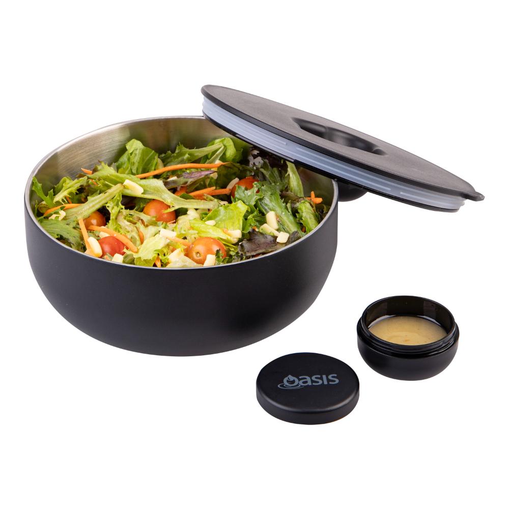 Oasis Stainless Steel Double Wall Insulated Fresh'N'Go Lunch Bowl 950ml