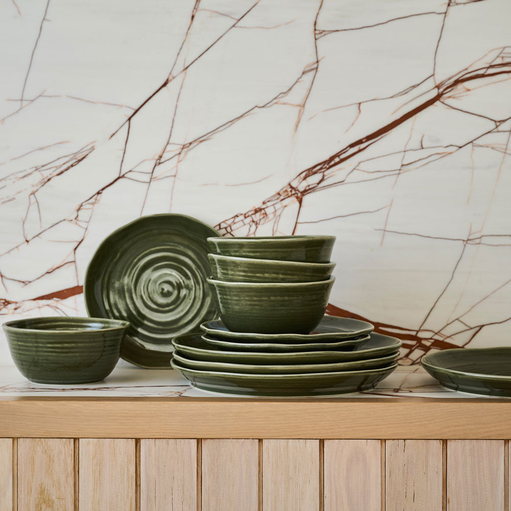 Ecology Ottawa 12 Piece Dinner Set Moss