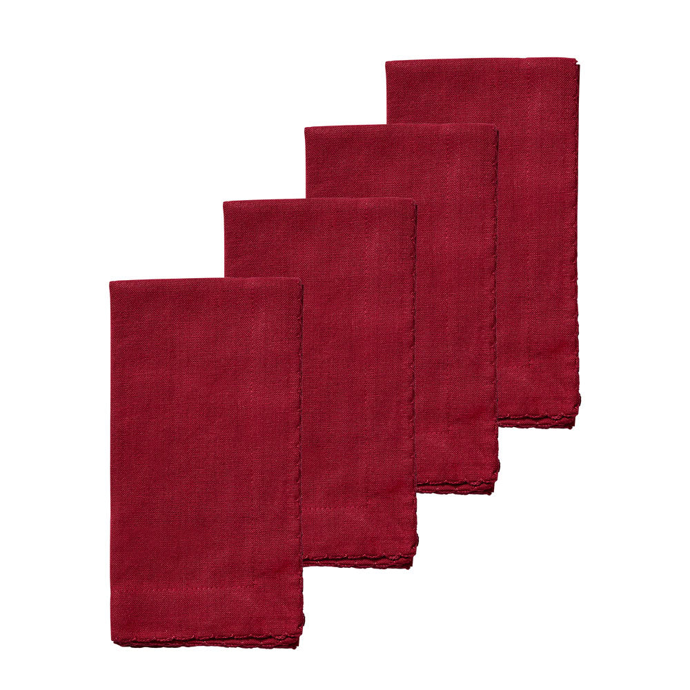 Ecology Weft Set of 4 Napkins 45x45cm Elderberry