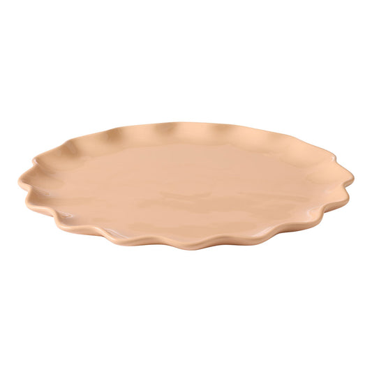 Ecology Ruffle Round Platter 28cm Petal
