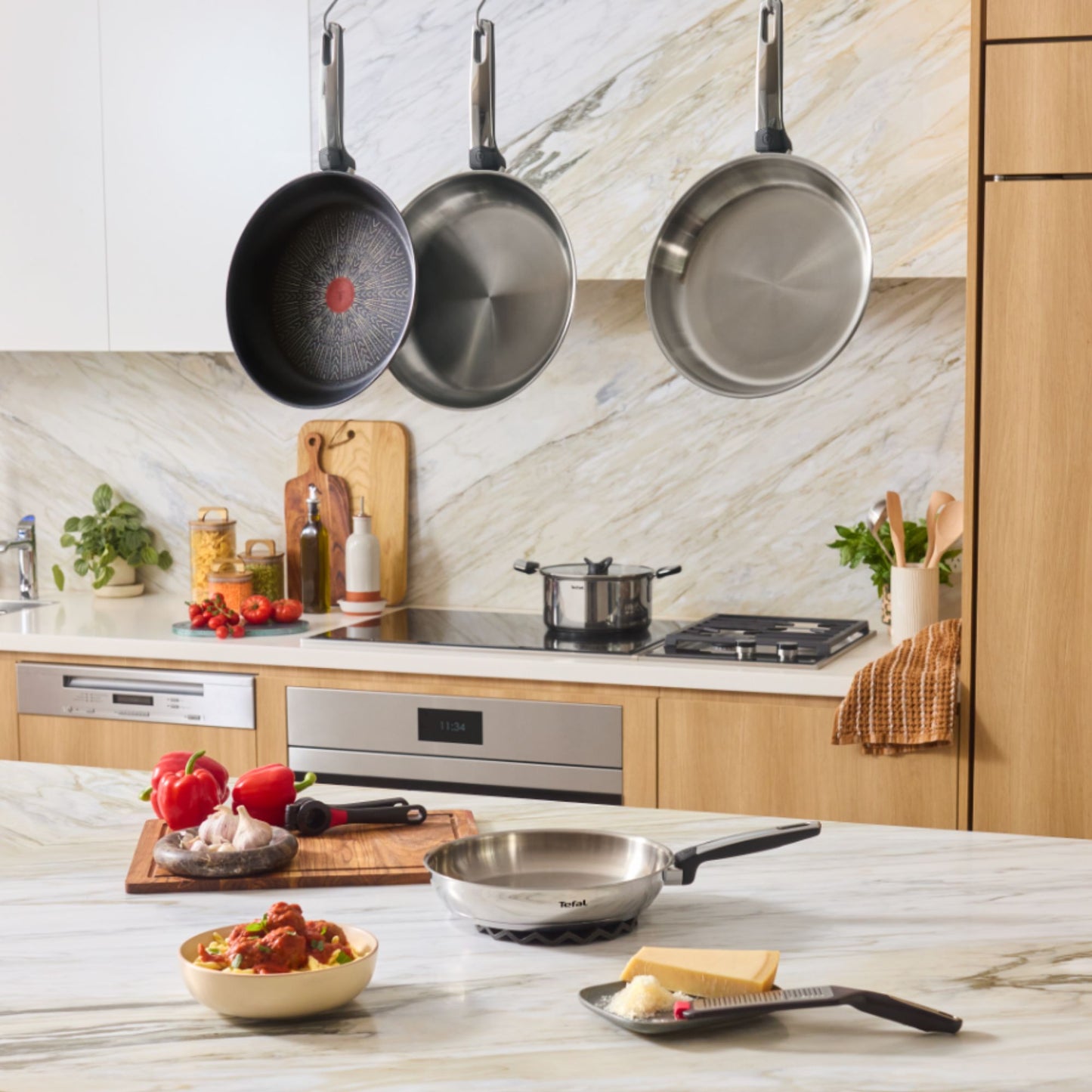 Tefal Emotion+ Induction Stainless Steel Frypan 24cm