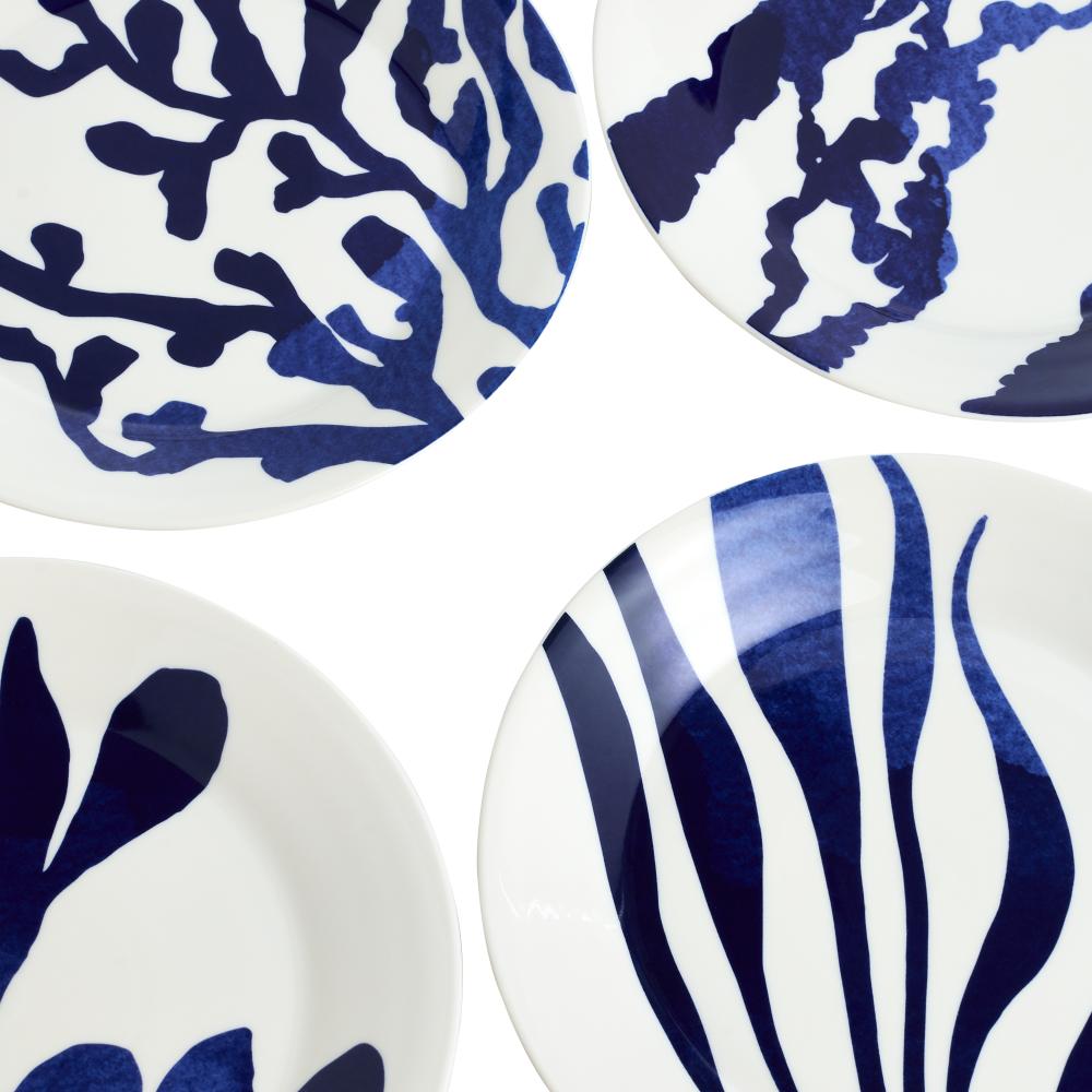 Royal Doulton Set of 4 Pacific Assorted Plates 24cm