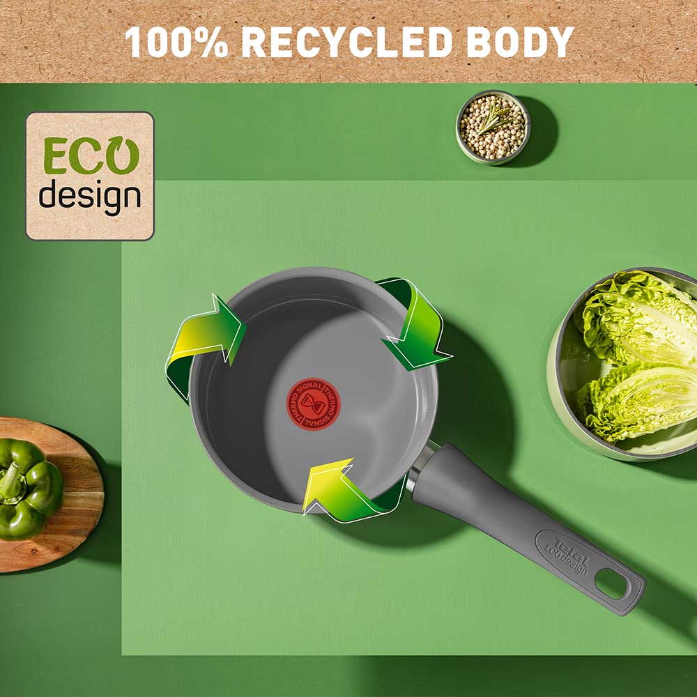 Tefal Revive Ceramic Induction Non-Stick Saucepan 18cm infographic at Robins Kitchen
