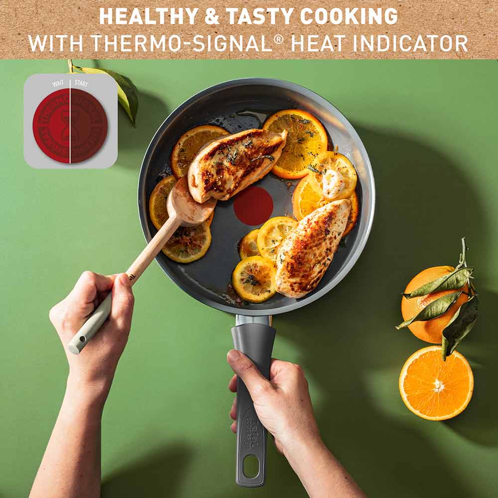 Tefal Revive Ceramic Induction Non-Stick Saute Pan and Lid 24cm infographic at Robins Kitchen