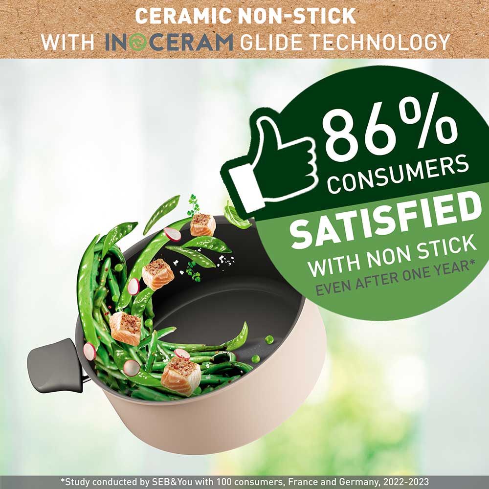 Tefal Revive Ceramic Induction Non-Stick Stewpot and Lid 24cm infographic at Robins Kitchen