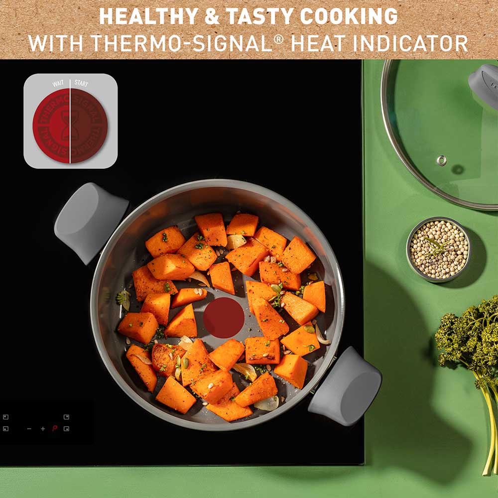 Tefal Revive Ceramic Induction Non-Stick Stewpot and Lid 24cm infographic at Robins Kitchen