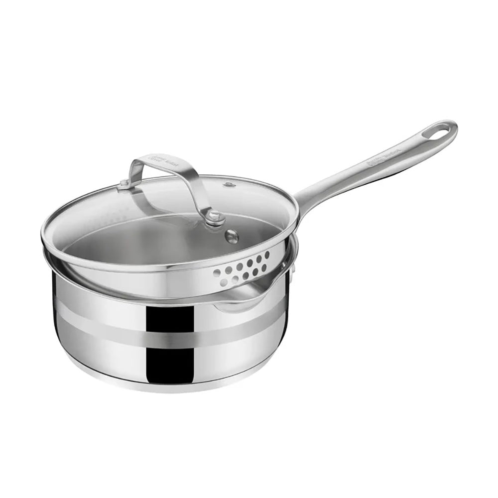 Induction Stainless Steel saucepan with drain lid - Robins kitchen