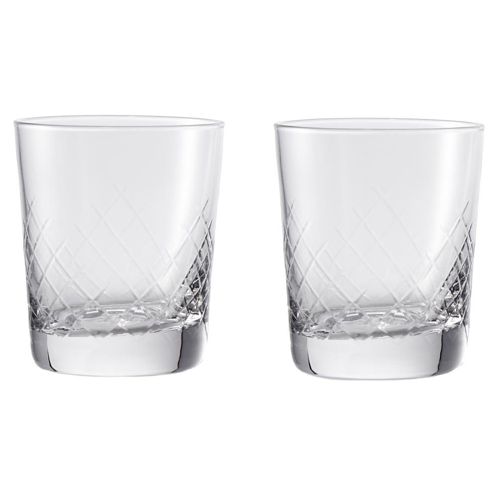 Cellar Premium Luxe Set of 2 Pressed Double Old Fashion Glass II