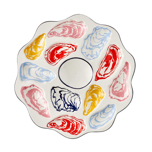 Ambrosia Azure Oyster Tray 30cm