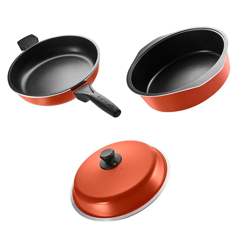 Bessemer 3 Piece Cookware Starter Set 32cm Burnt Orange