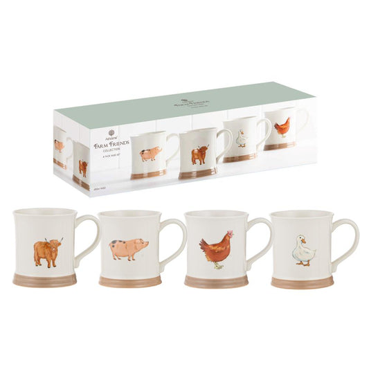 Ashdene Farm Friends Set of 4 Mugs Assorted