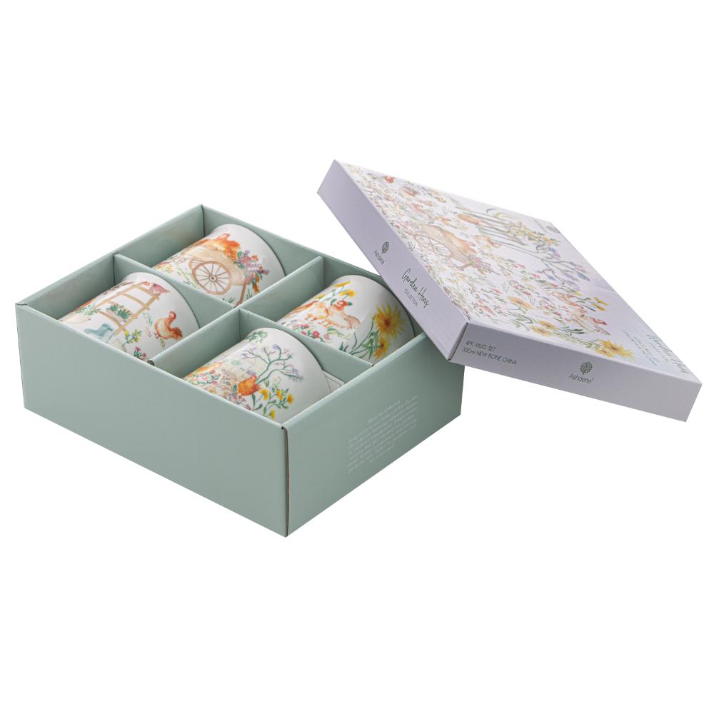 Ashdene Garden Hens Set of 4 Mugs