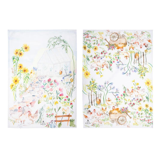 Ashdene Garden Hens Set of 2 Kitchen Towels